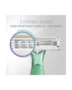 BIC Soleil Escape Women's Disposable Razors With 3 Blades - Lavender & Eucalyptus, 4 ct