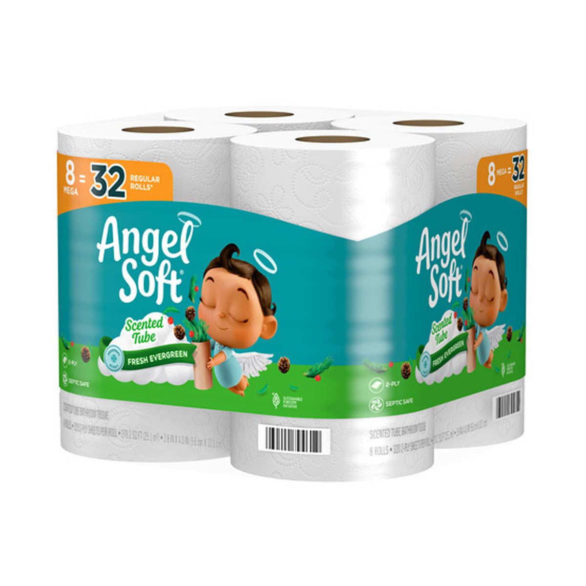 Angel Soft Toilet Paper Mega Rolls, Seasonal Scent, 8 ct