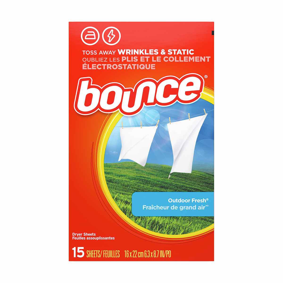 Bounce Dryer Sheets - Fresh Water Sparkle, 10 ct
