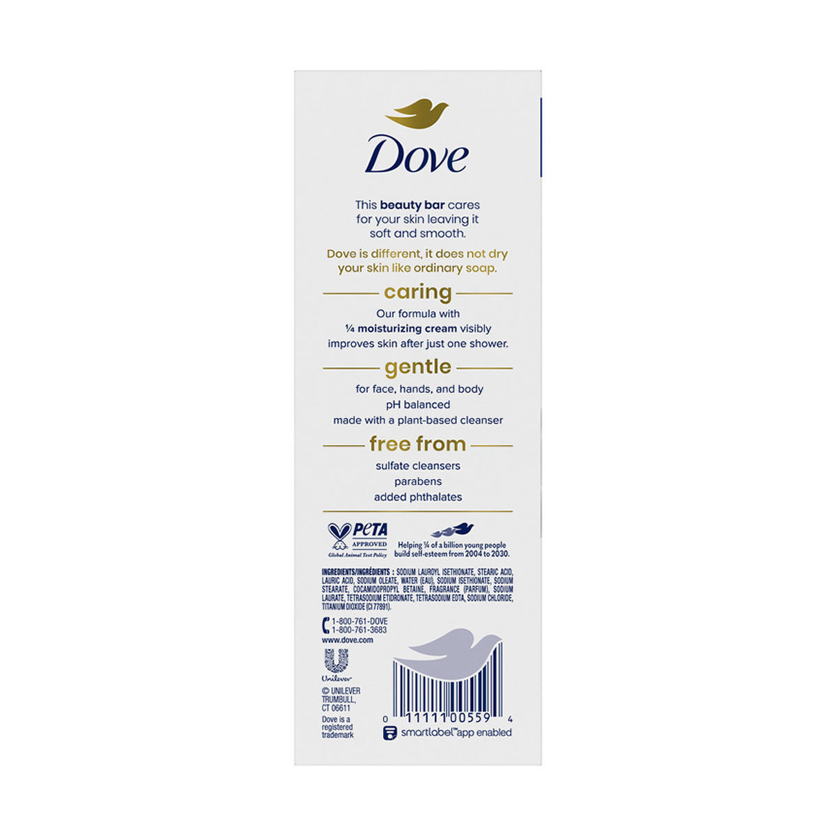 Dove Beauty Bar Soap, Original, 3.17 oz, 10 ct