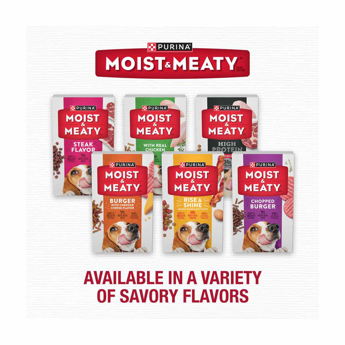 Moist & Meaty Burger with Cheddar Cheese Flavor Soft Dog Food Pouches, 6 ct