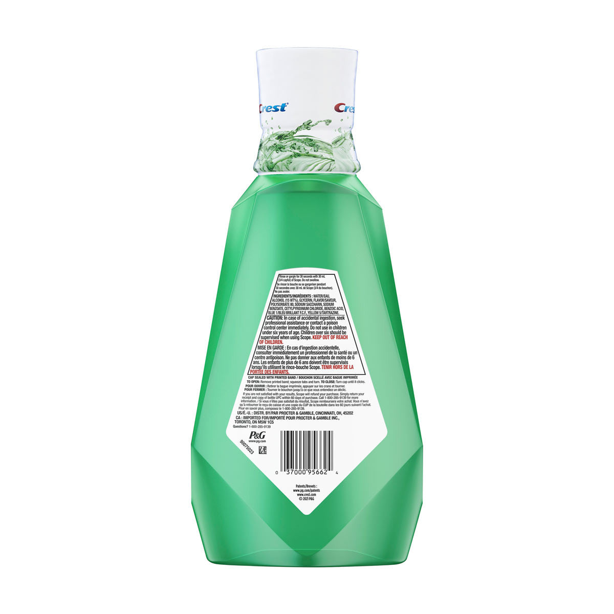 Crest Scope Classic Mouthwash, Original Mint, 1L