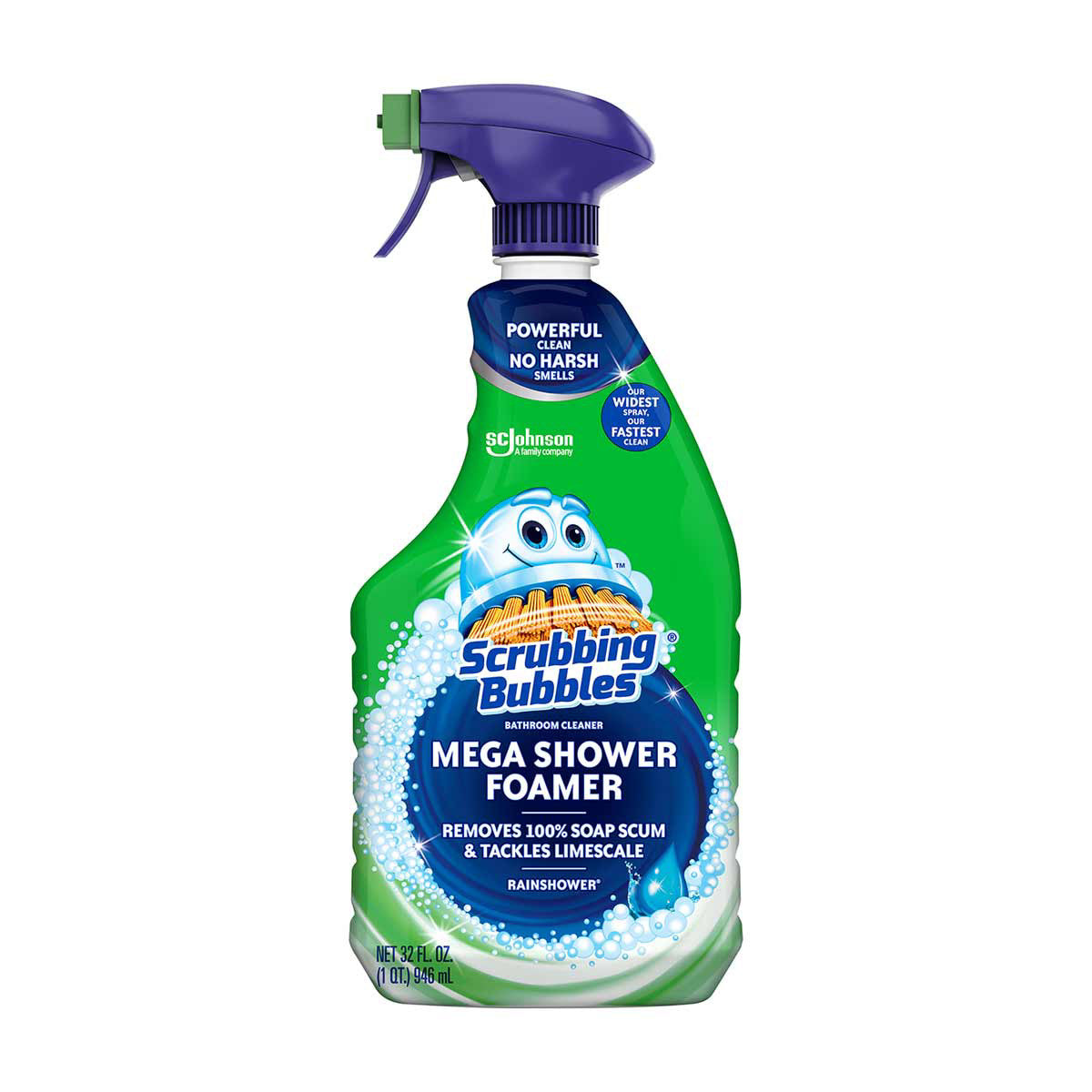 Scrubbing Bubbles Mega Shower Foamer, Rainshower Scent, 32 fl oz