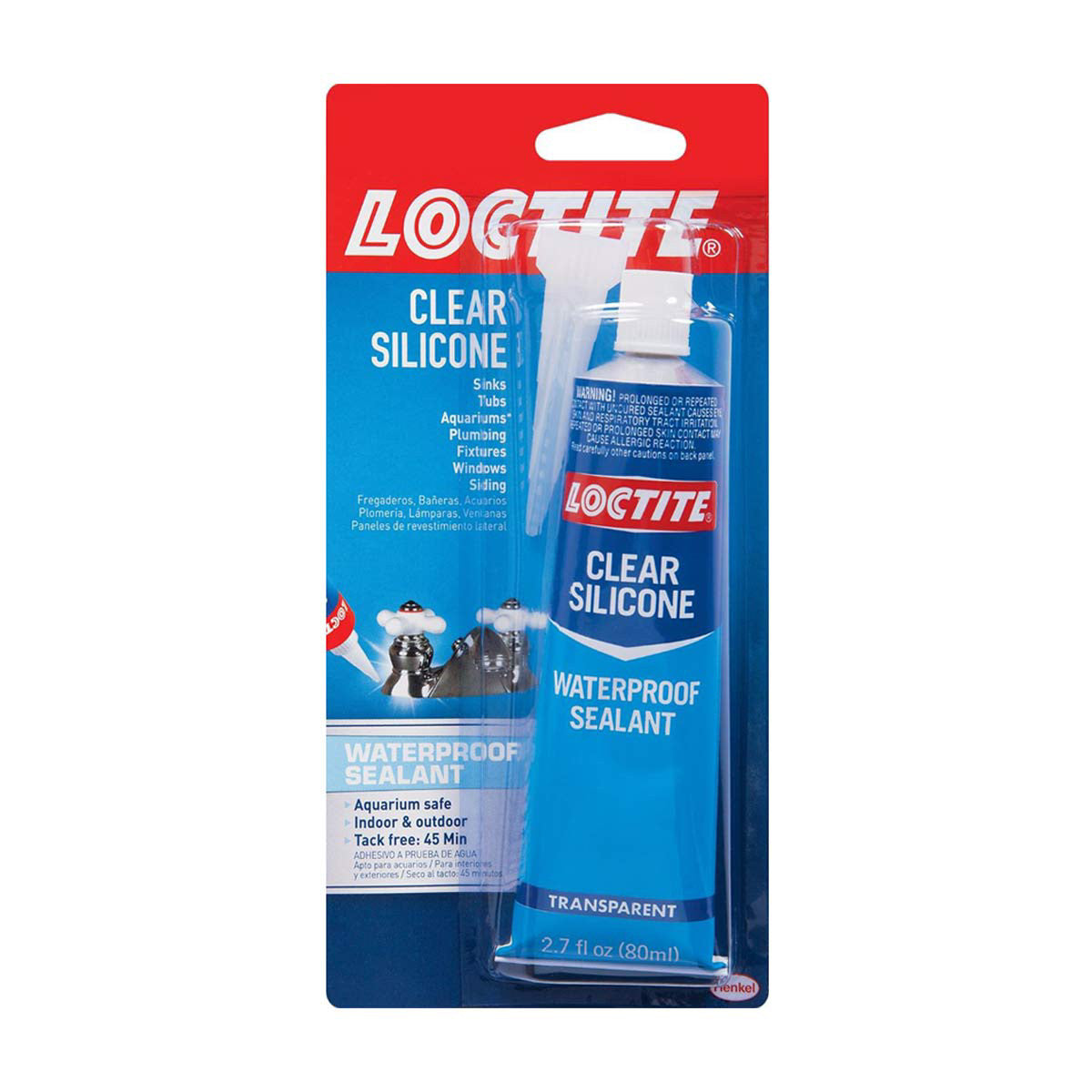 Loctite Clear Silicone Waterproof Sealant, 2.7 fl oz