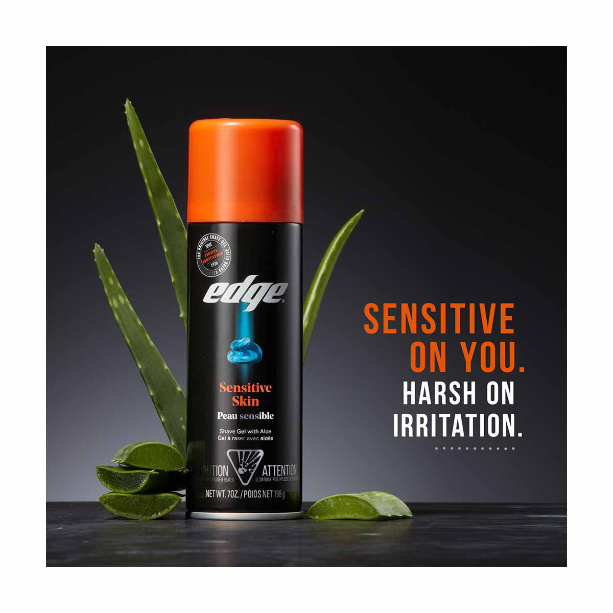 Edge Sensitive Skin Men's Shave Gel, 7 oz