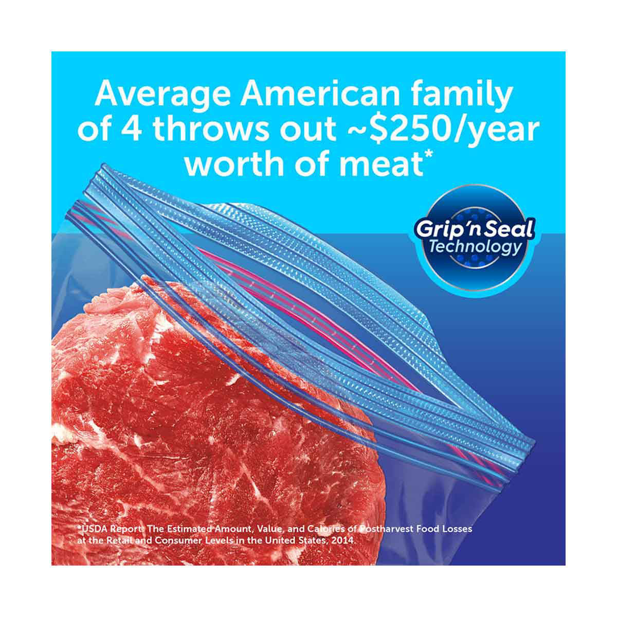 Ziploc® Brand Freezer Bags with New Stay Open Design, Quart, 48 ct