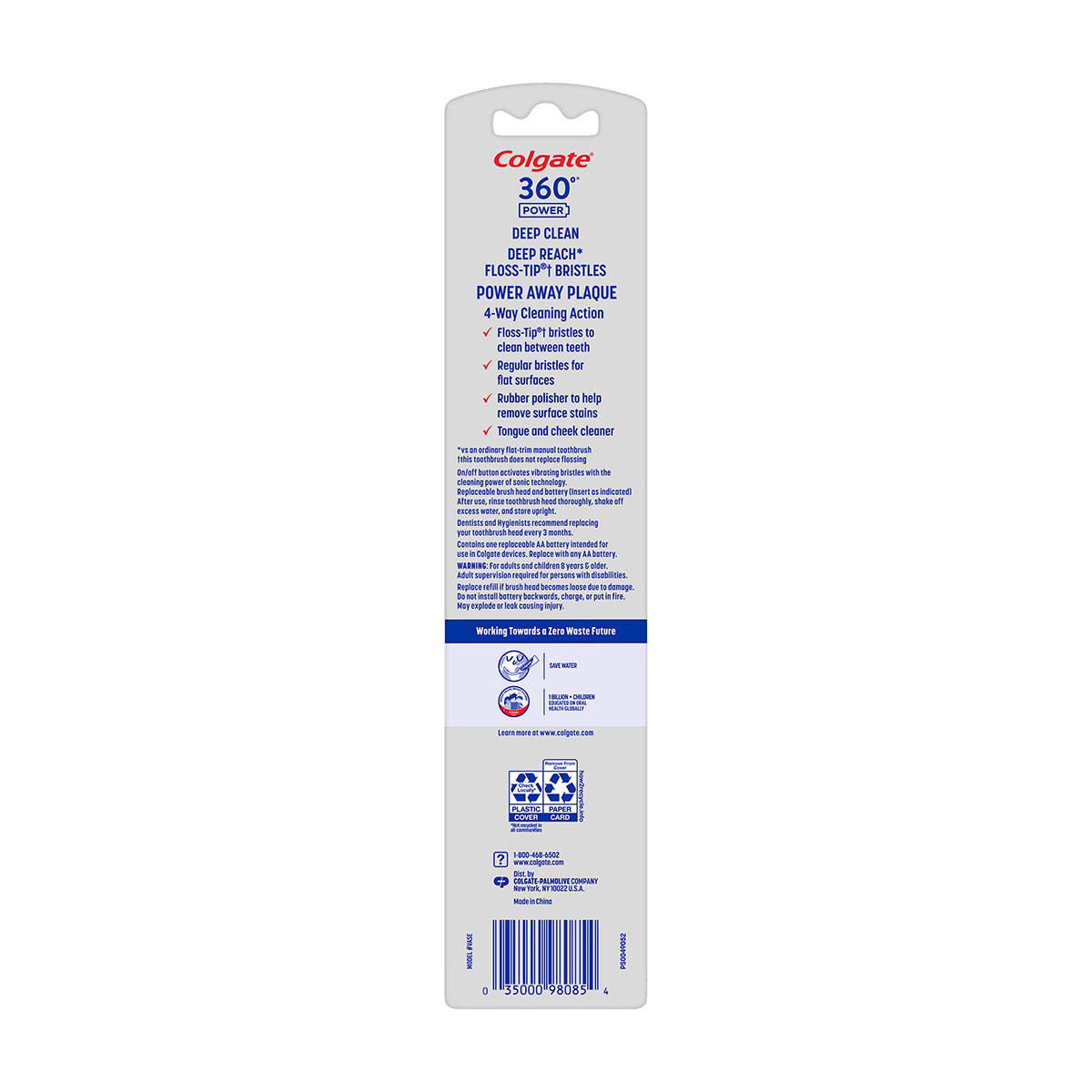 Colgate 360° Power Sonic Toothbrush, Soft Bristles, 1 ct
