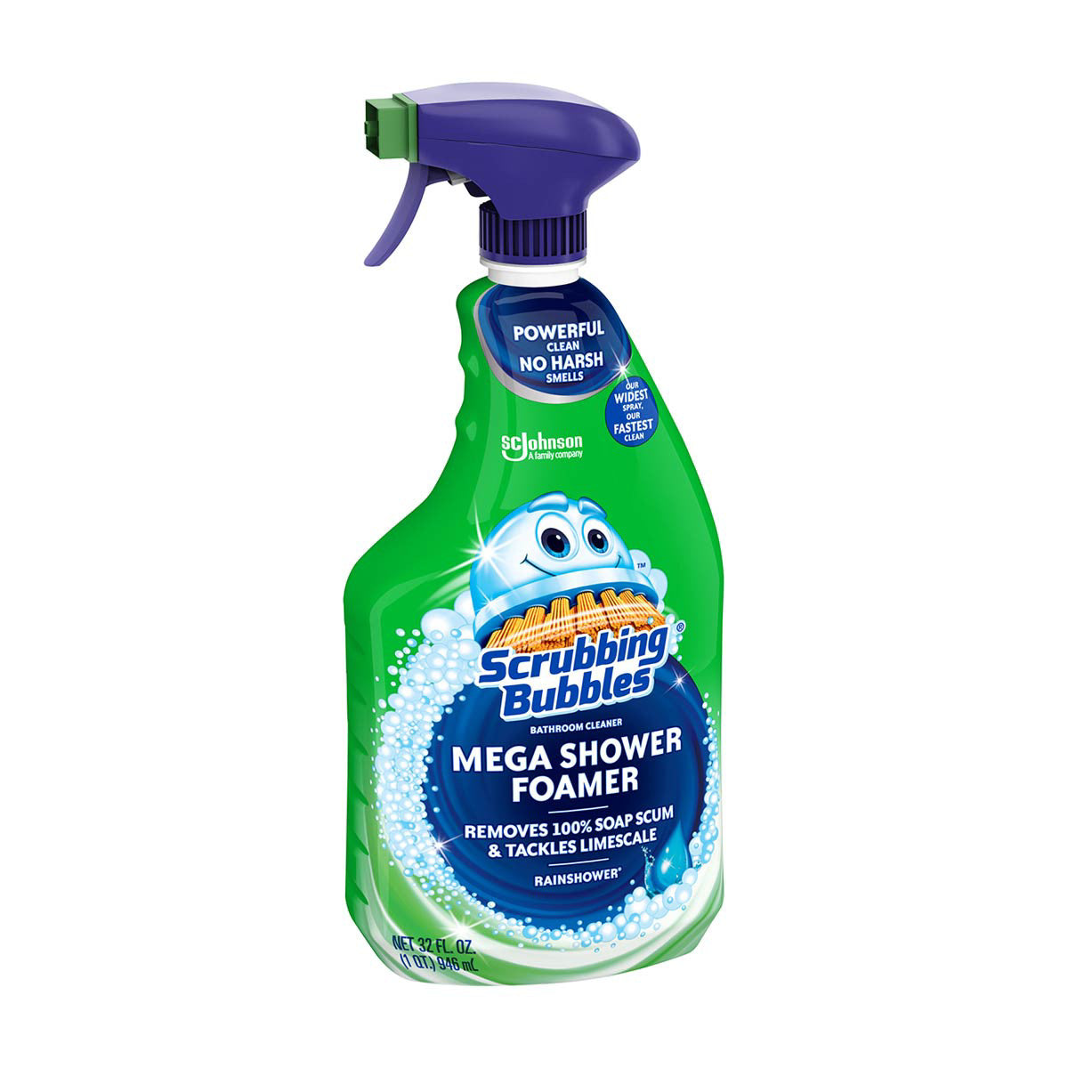 Scrubbing Bubbles Mega Shower Foamer, Rainshower Scent, 32 fl oz