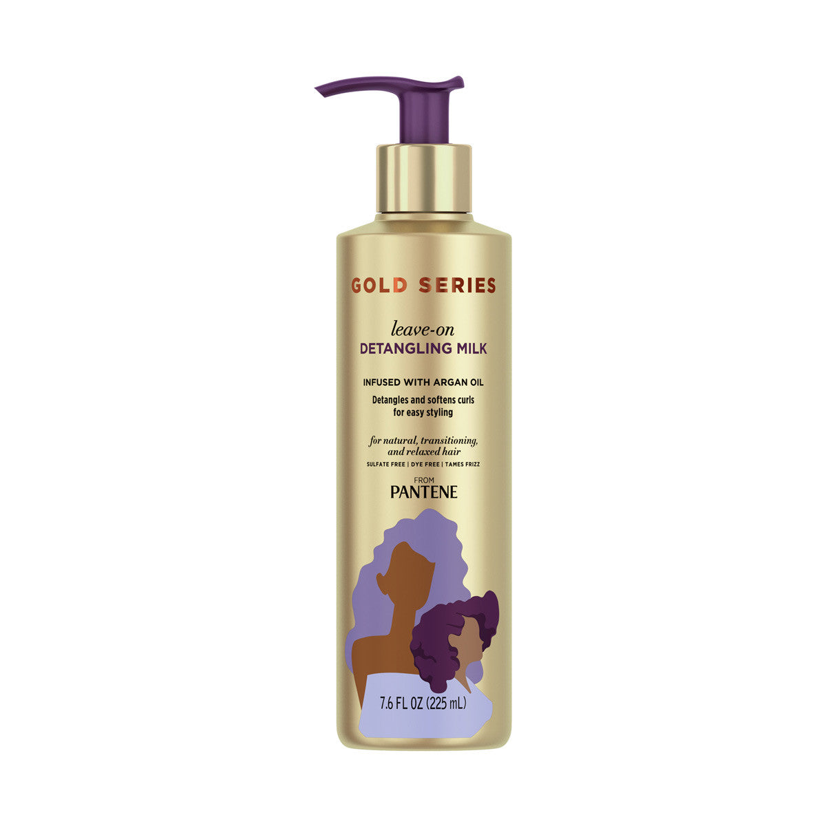 Pantene Gold Series Leave-On Detangling Milk, Infused with Argan Oil, 7.6 fl oz