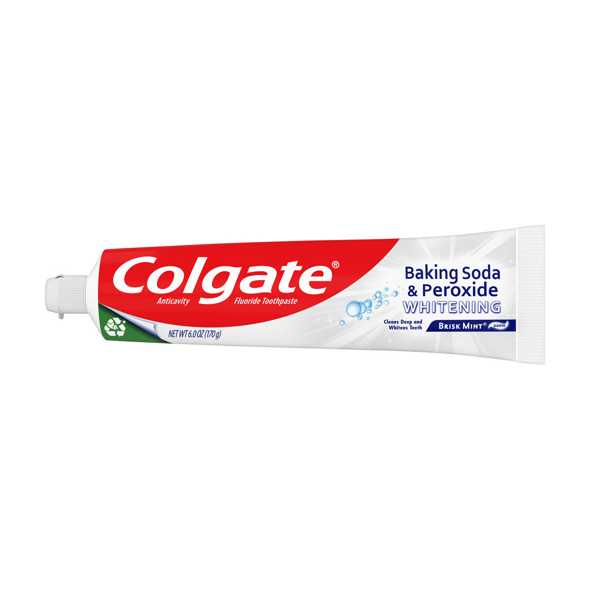 Colgate Baking Soda and Peroxide Whitening Toothpaste, Brisk Mint, 6 oz