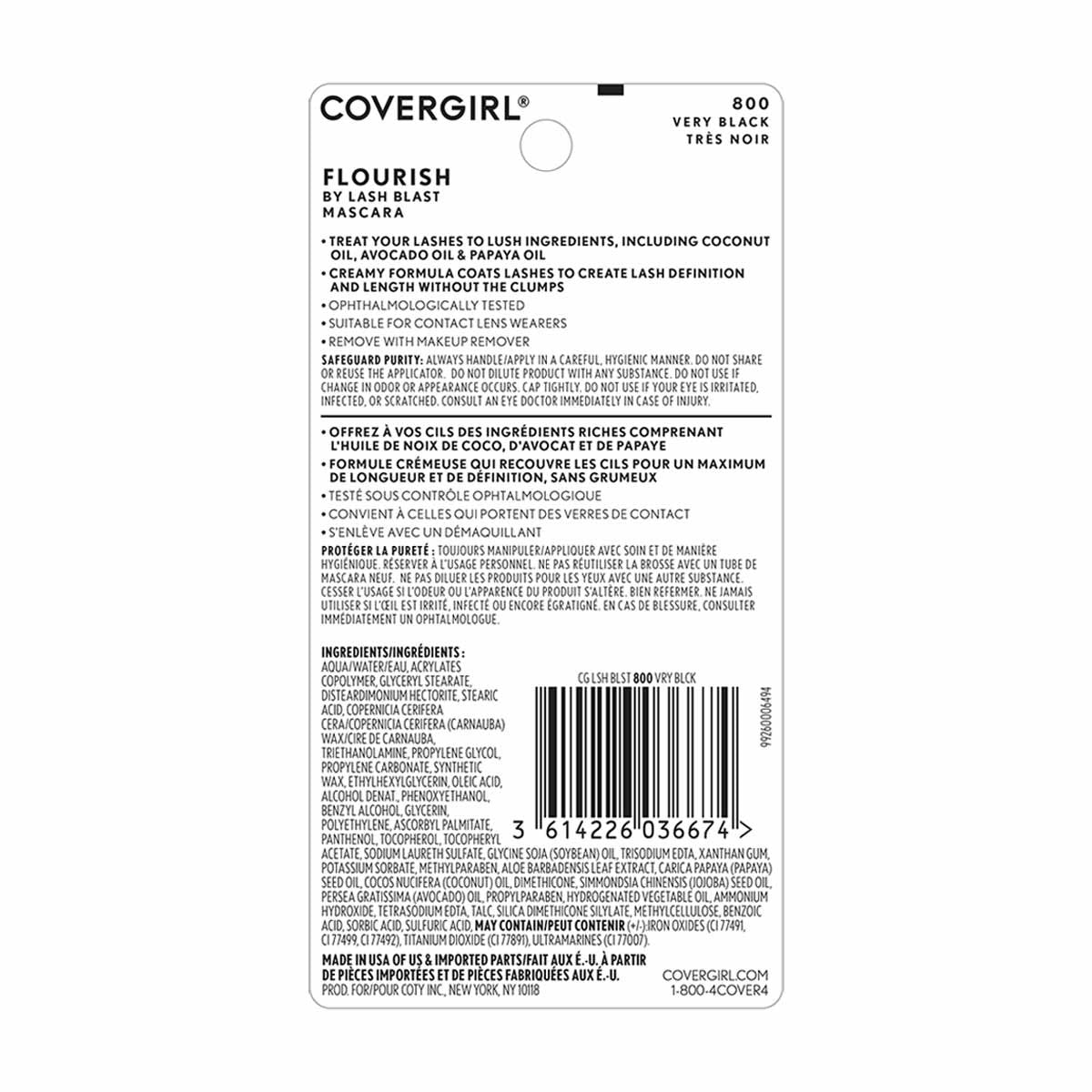 Covergirl Lash Blast Volume Mascara, 800 Very Black, 0.44 oz