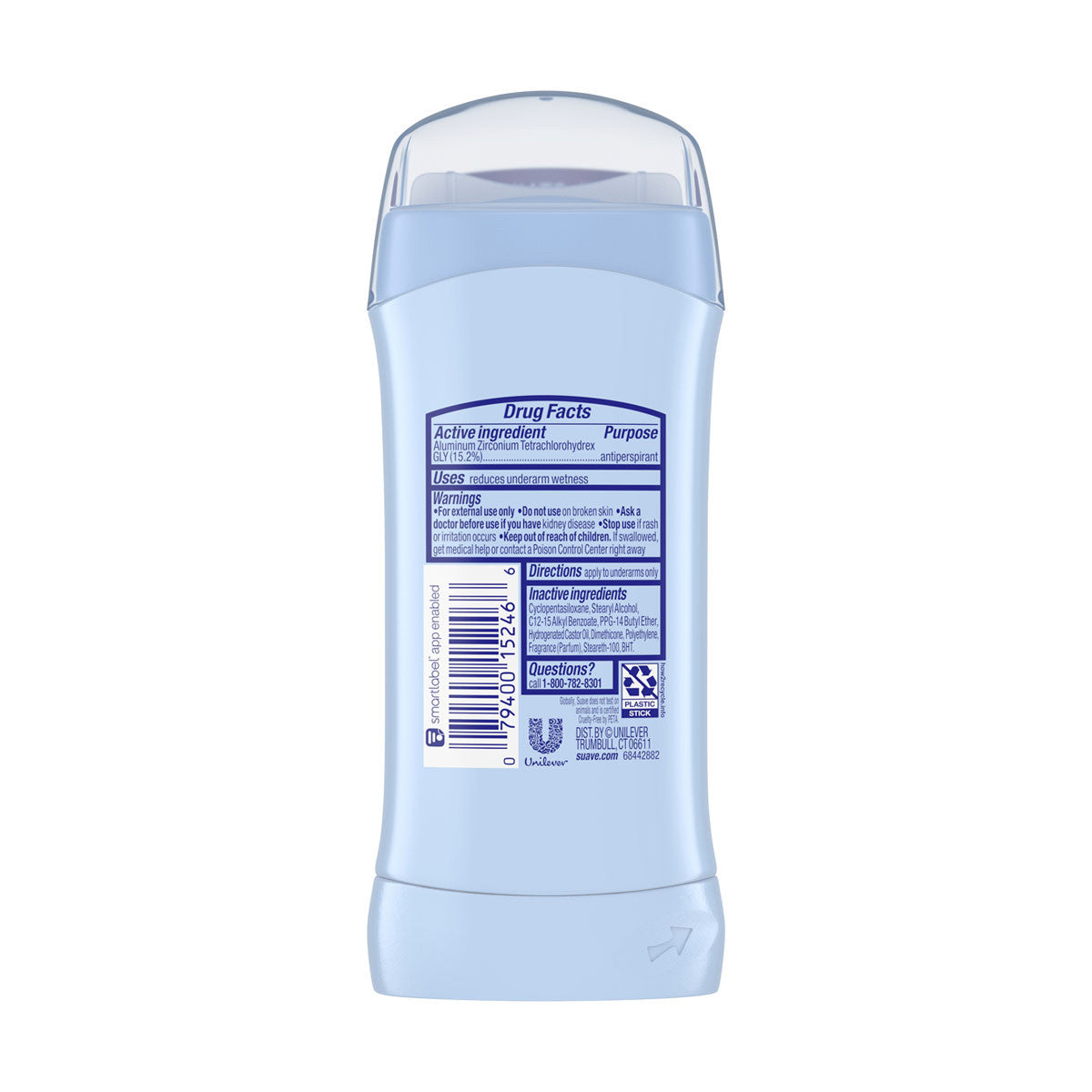 Suave Invisible Solid Antiperspirant Deodorant, Tropical Paradise, 2.6 oz