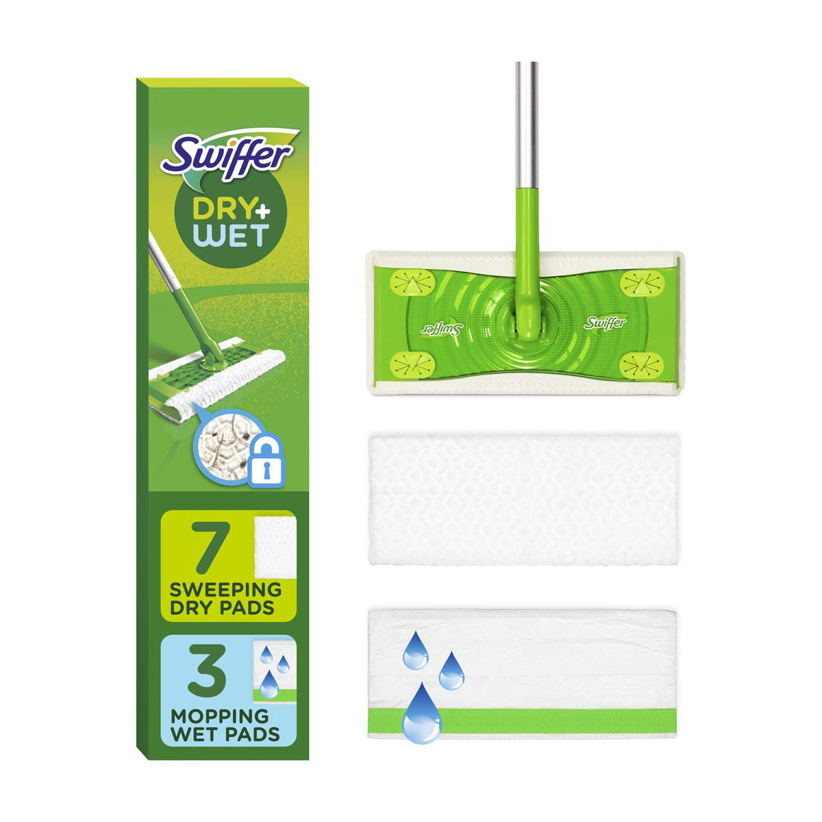 Swiffer Sweep + Mop, Broom & Mop Alternative, Dry & Wet Floor Cleaner, Fresh Scent, Cleaning Set