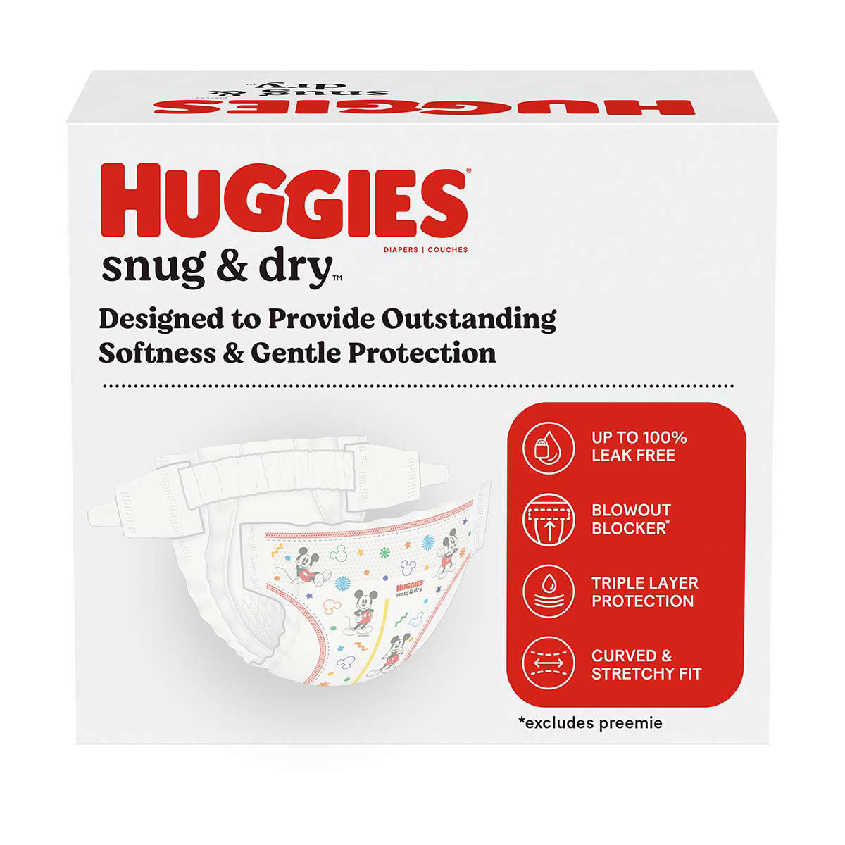 Huggies Snug & Dry Baby Diapers, Size 5 (27+ lbs), 68 ct