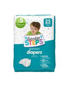 Gentle Steps Jumbo Bag Baby Diaper Size 5, 25 Count
