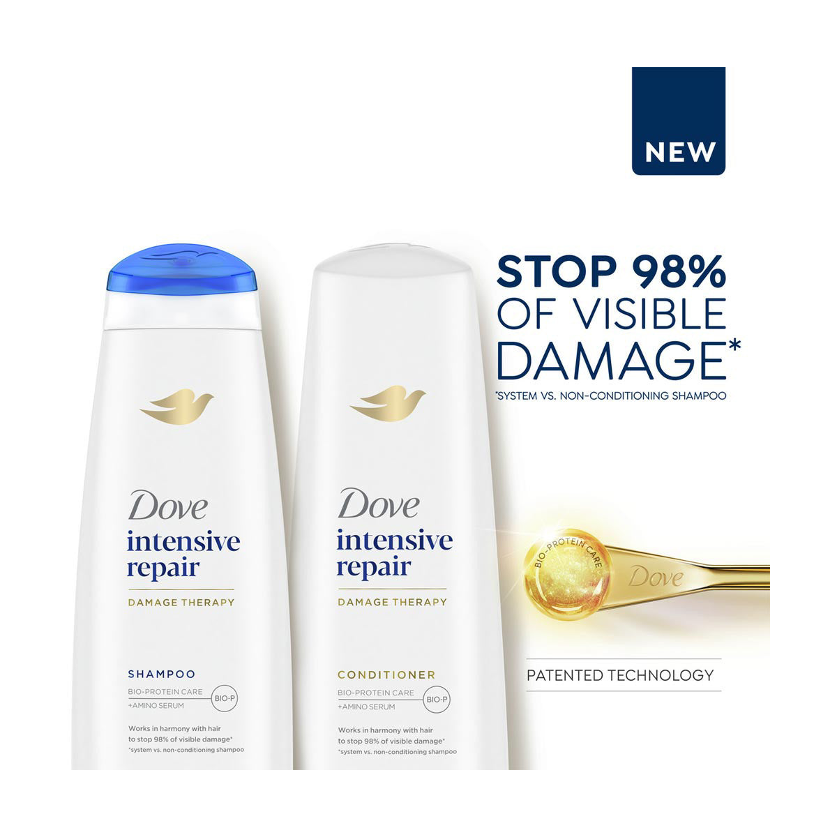 Dove Intensive Repair Shampoo and Conditioner Set, 12 fl oz