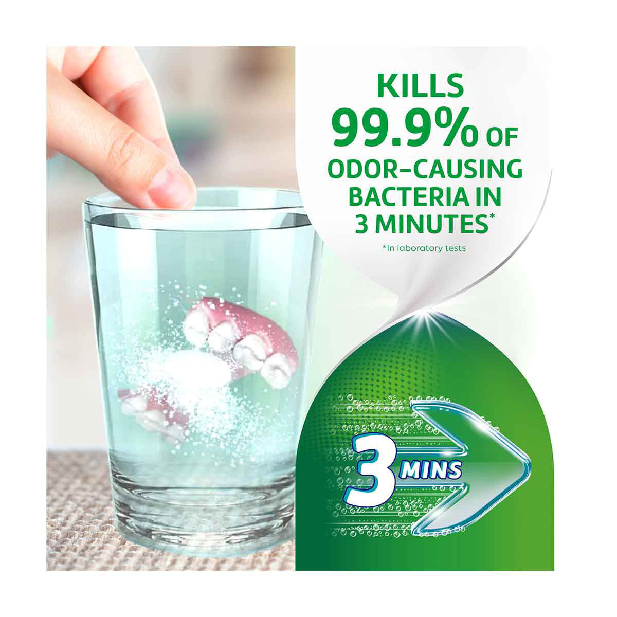 Polident 3 Minute Denture Cleanser Tablets, 28 ct