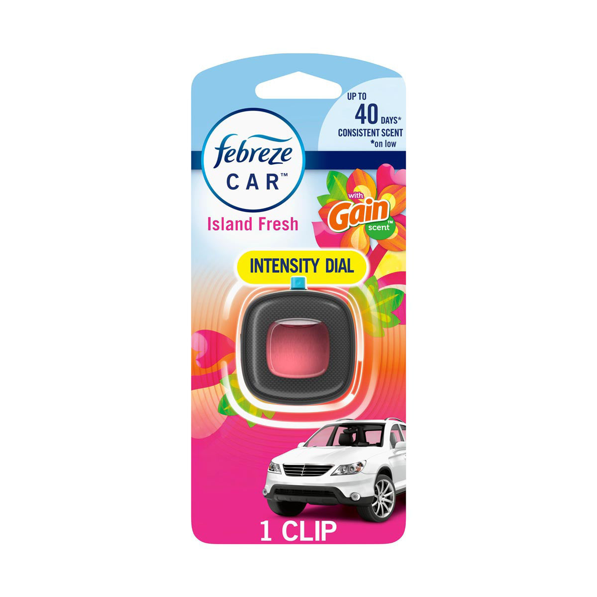 Febreze Car Vent Clip, Gain Island Fresh Scent, 1 ct