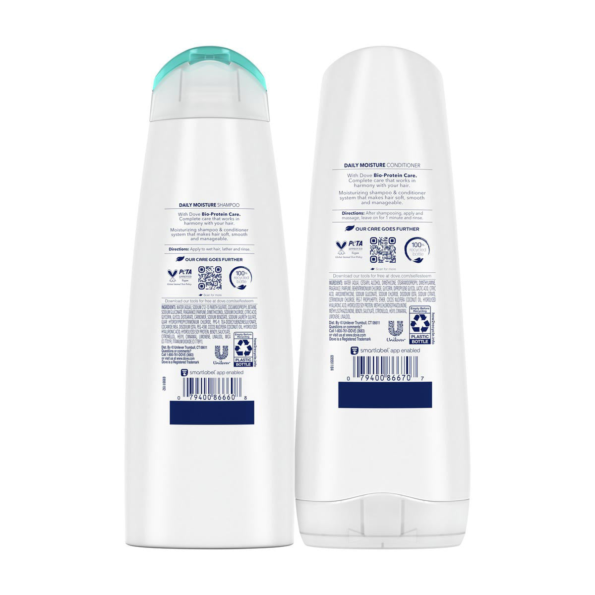 Dove Daily Moisture Damage Therapy Shampoo & Conditioner Set, 12 fl oz, 2 ct