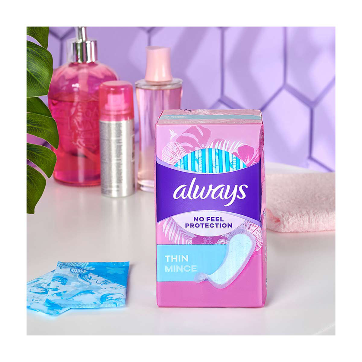 Always Thin No Feel Protection Daily Liners, Thin, 20 ct
