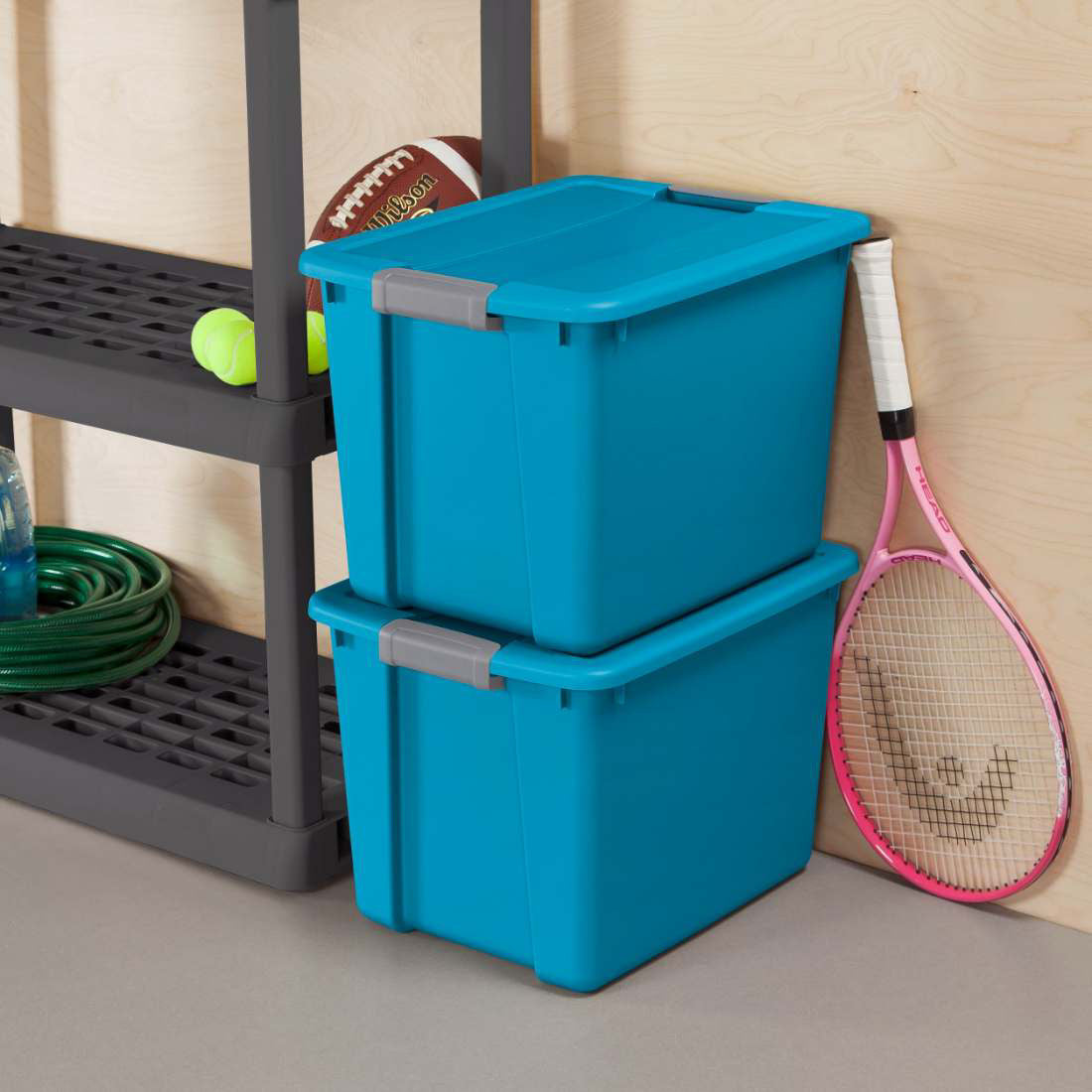 Sterilite 12 Gallon Storage Latch Tote Box, Blue