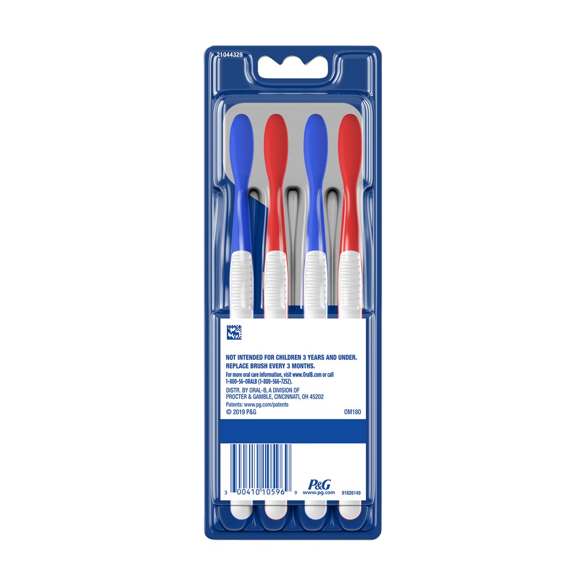 Oral-B Essential Clean Toothbrushes, Removes Plaque, Soft, 4 ct