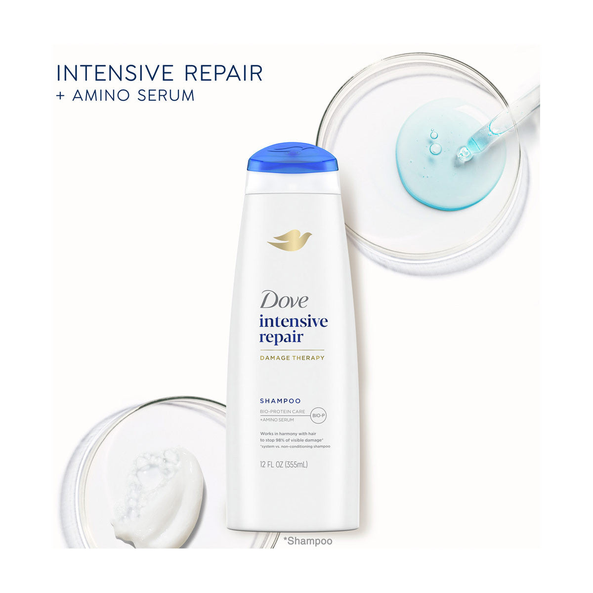 Dove Intensive Repair Shampoo and Conditioner Set, 12 fl oz
