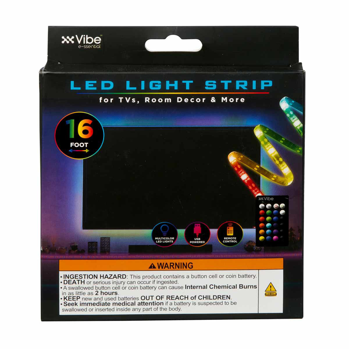 Vibe E-ssential LED Light Strip, 16 ft