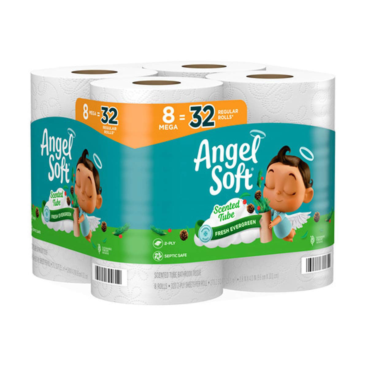 Angel Soft Toilet Paper Mega Rolls, Seasonal Scent, 8 ct