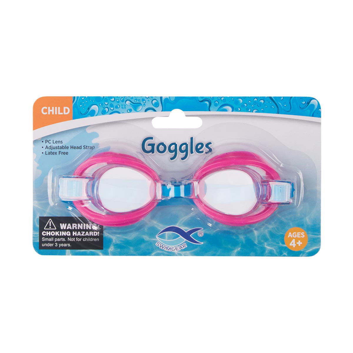 Kids Adjustable Strap Swim Goggles, 1 ct - Assorted