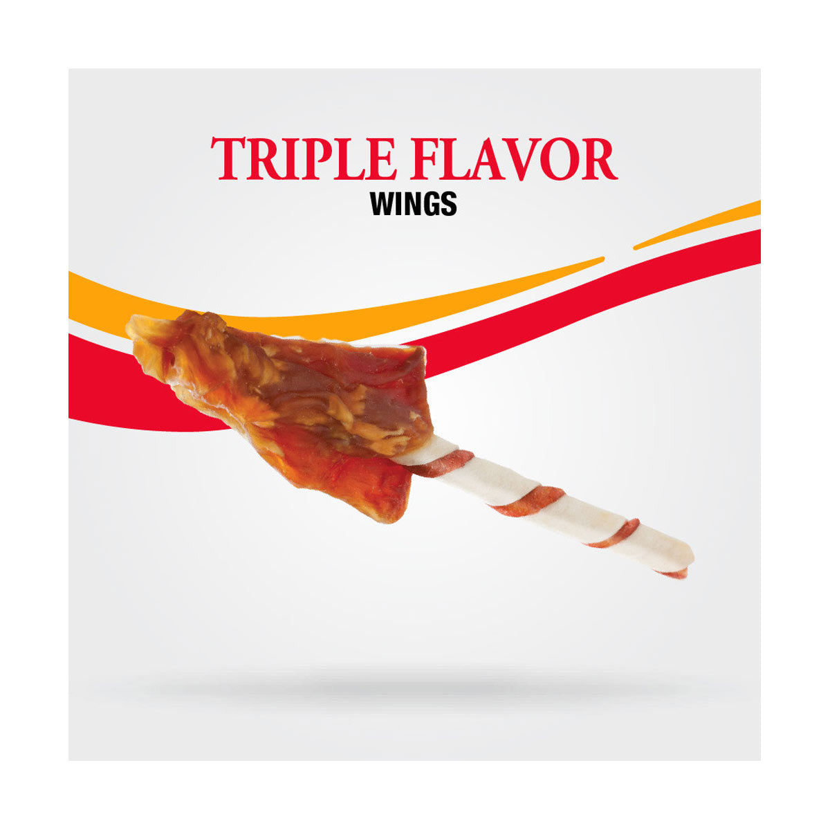 Good ’n’ Fun Triple Flavor Wings Rawhide Chews for Dogs, 4 oz
