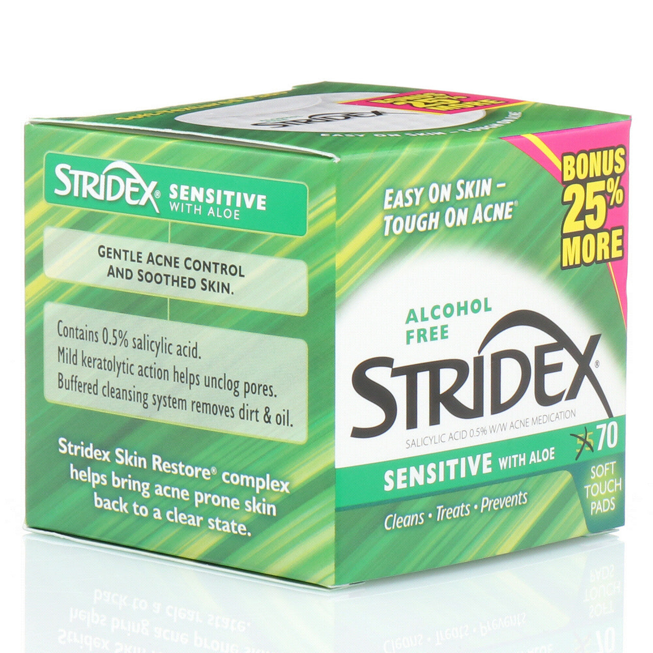 Stridex Sensitive Acne Medication, 55 ct
