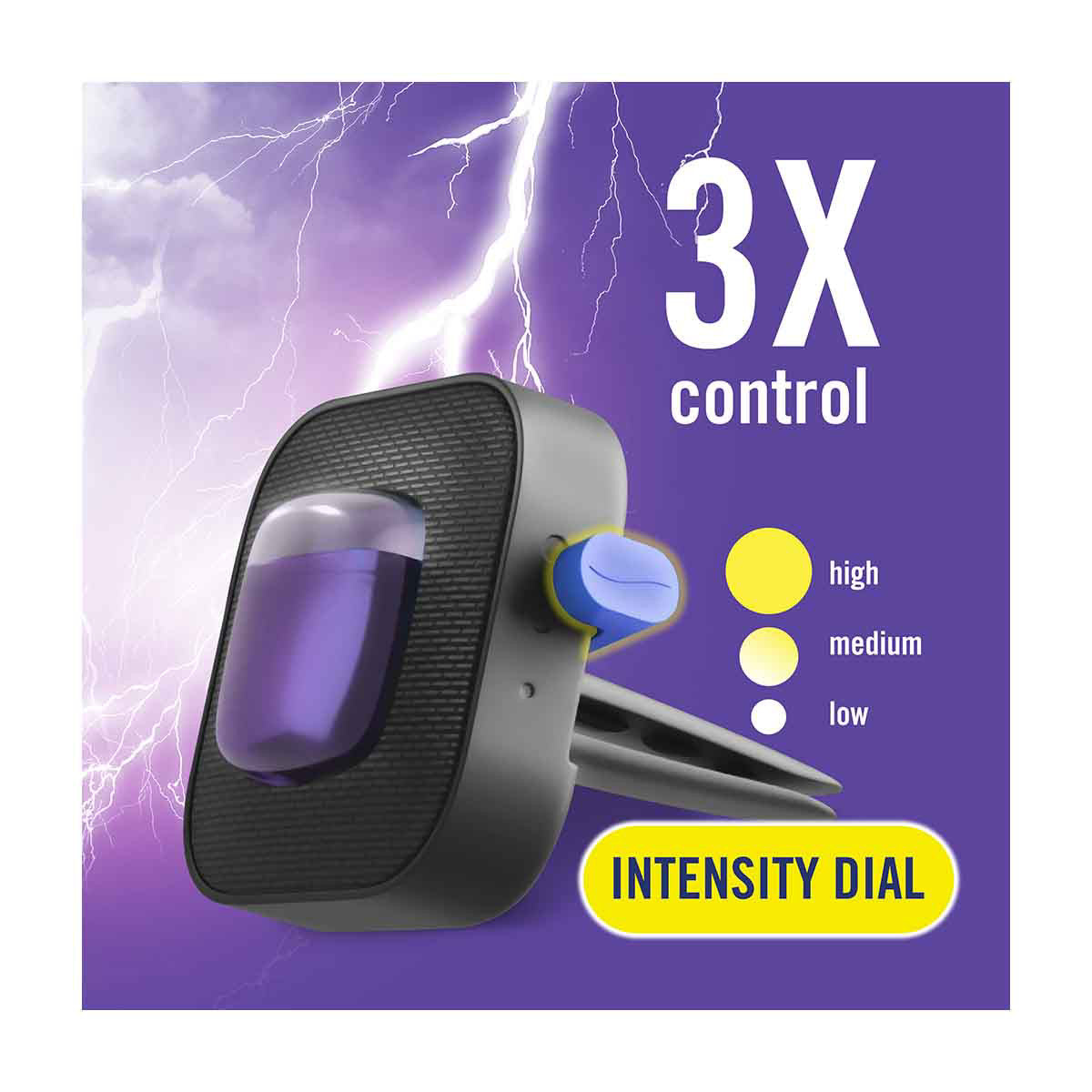 Febreze AUTO Air Freshener, Odor-Fighting Automotive Vent Clip, Midnight Storm Scent, 1 Count