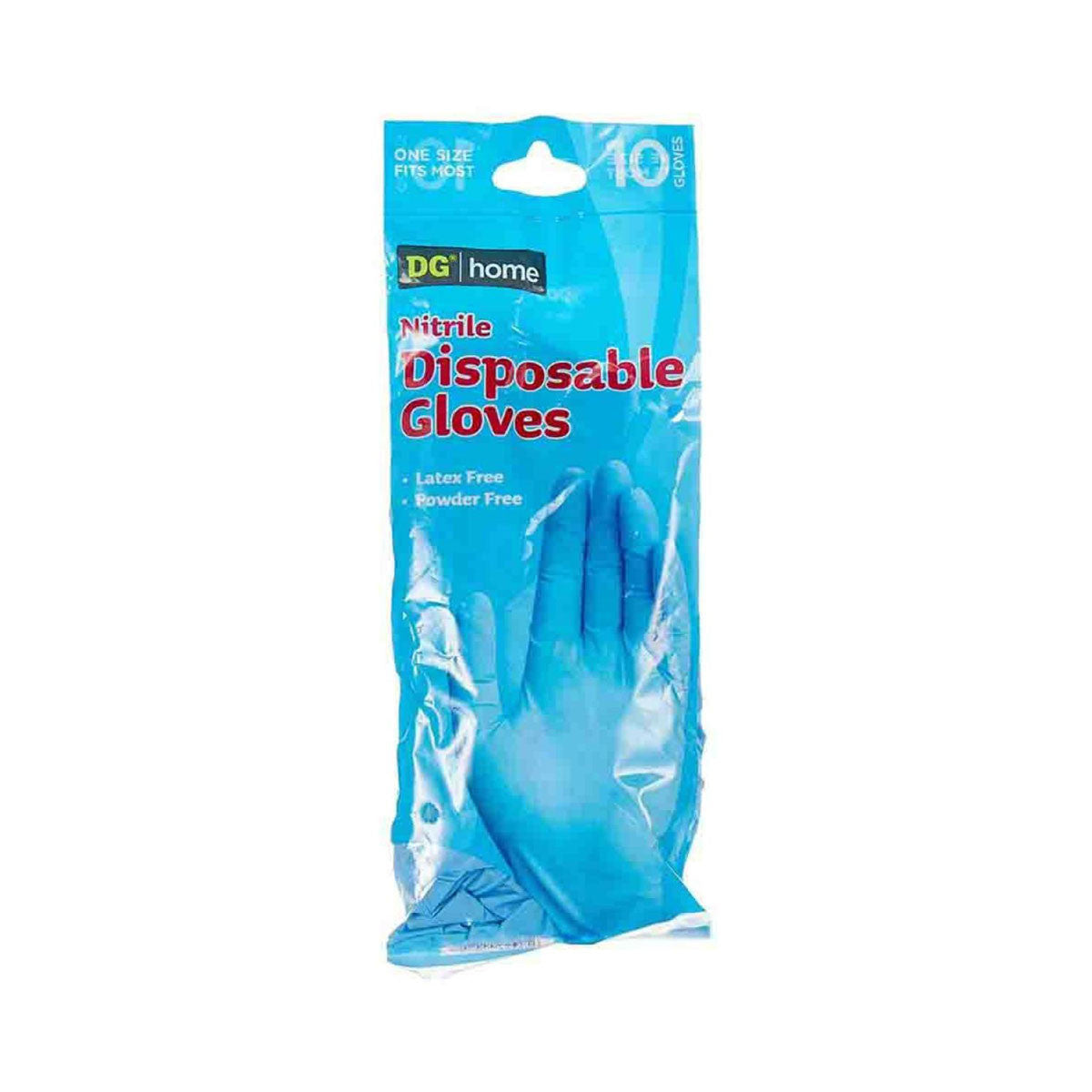 DG Home Nitrile Disposable Gloves, 10 ct