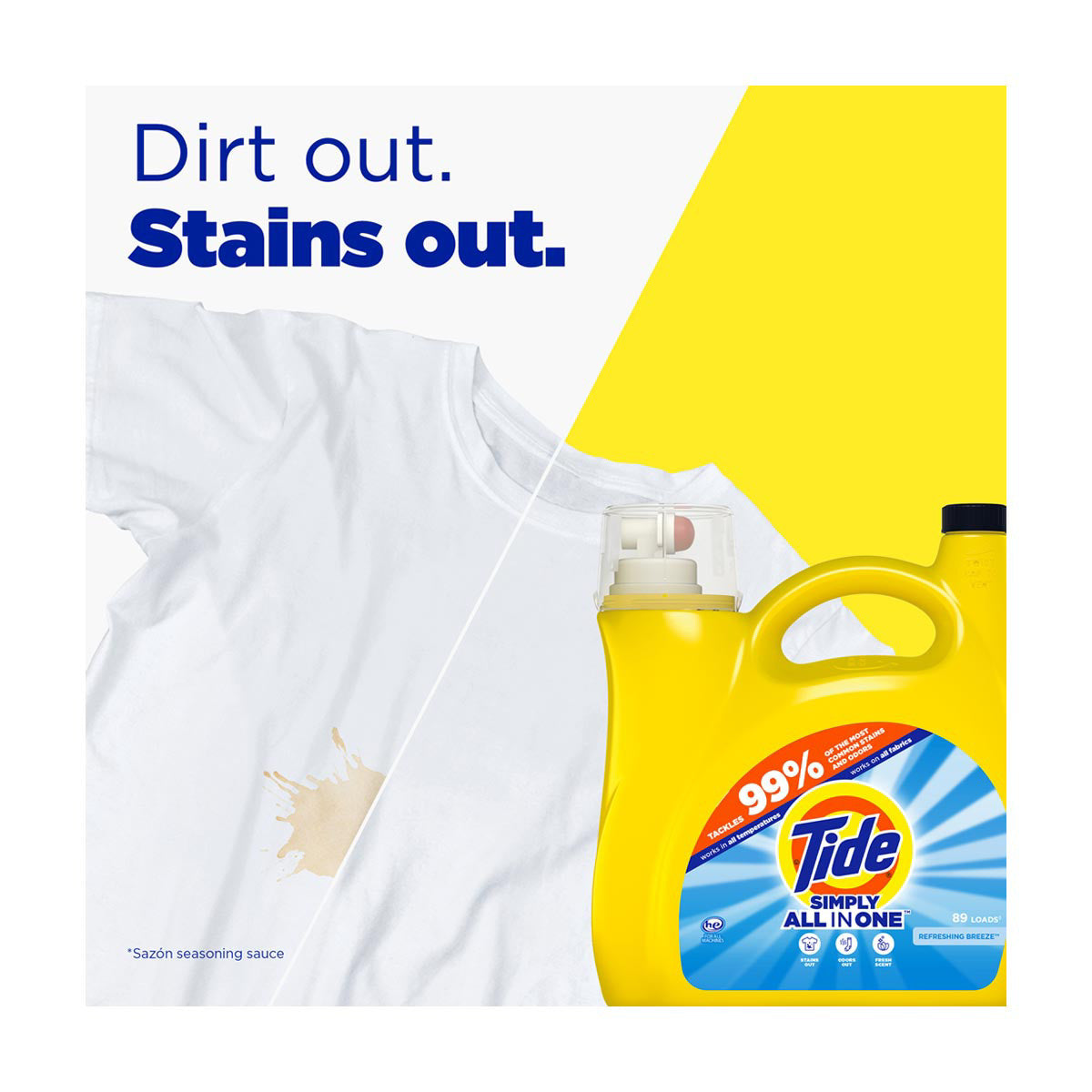 Tide Simply Clean & Fresh Liquid Laundry Detergent - Refreshing Breeze, 89 loads - 128 fl oz