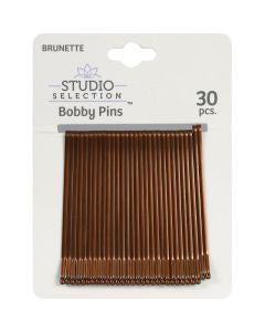 Studio Selection XL Bobby Pins, Brown, 30 ct