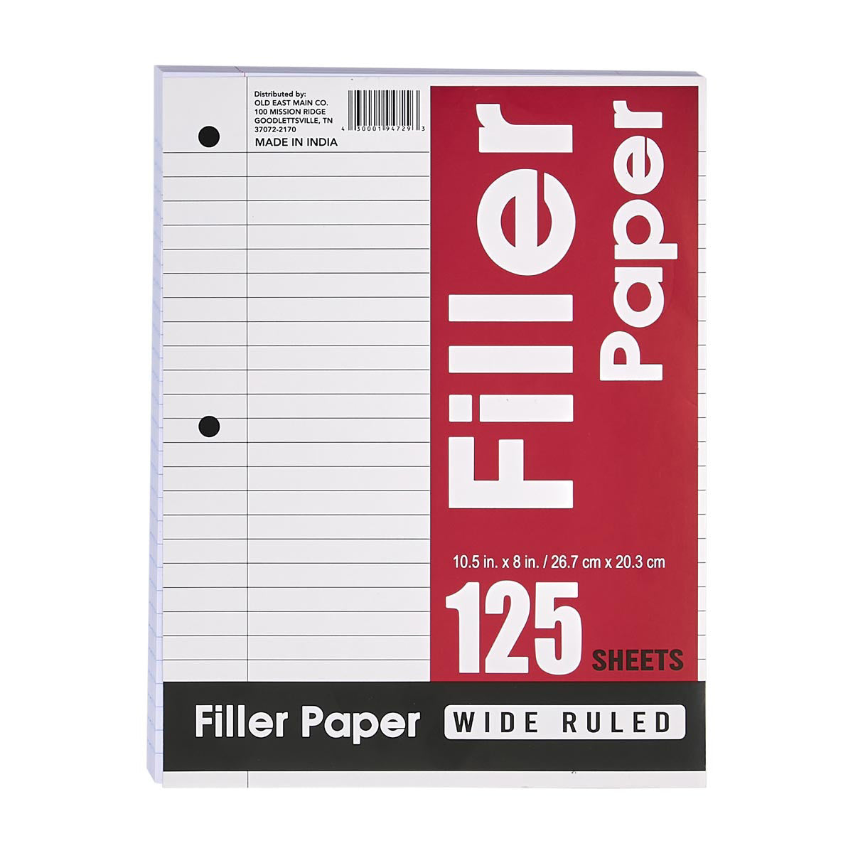 DG Office Wide Ruled Filler Paper, 125 Sheets