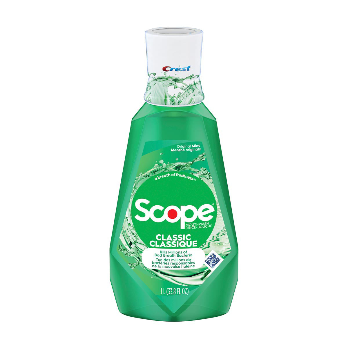 Crest Scope Classic Mouthwash, Original Mint, 1L