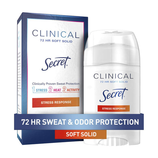 Secret Clinical Strength Soft Solid Antiperspirant and Deodorant for Women, Stress Response, 1.6 oz