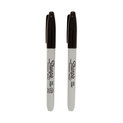 Sharpie Fine Point Permanent Black Markers, Pack of 2