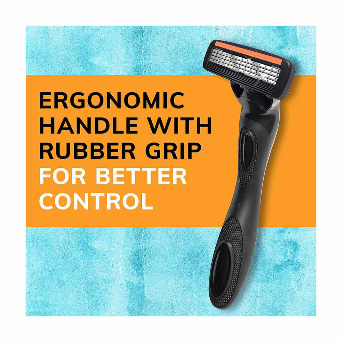 BIC Flex 4 Refillable Razors for Men, Long-Lasting 4 Blade Razors for Sensitive Skin, 1 Handle and 4 Cartridges, 5 Piece Shaving Kit