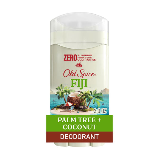 Old Spice Men's Deodorant Aluminum-Free Fiji with Palm Tree, 24/7 Lasting Freshness, 3oz