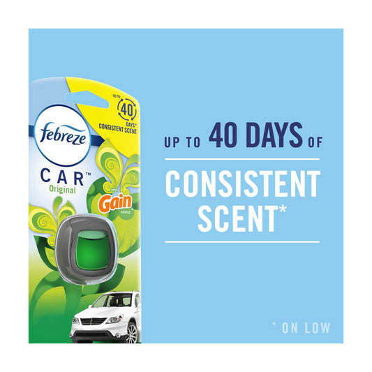 Febreze AUTO Air Freshener, Odor-Fighting Automotive Vent Clip, Evening Woods Scent, 1 Count