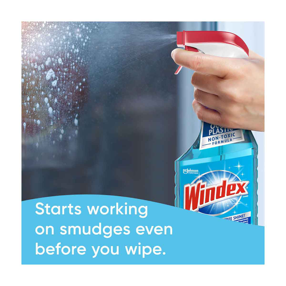 Windex® Glass Cleaner, Original Blue, Spray Bottle, 23 fl oz