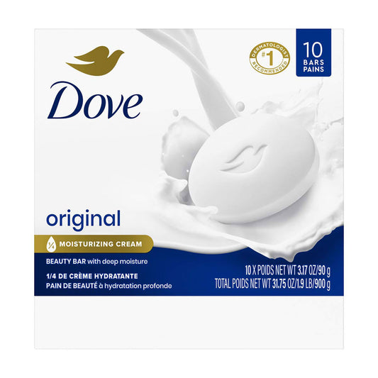Dove Beauty Bar Soap, Original, 3.17 oz, 10 ct