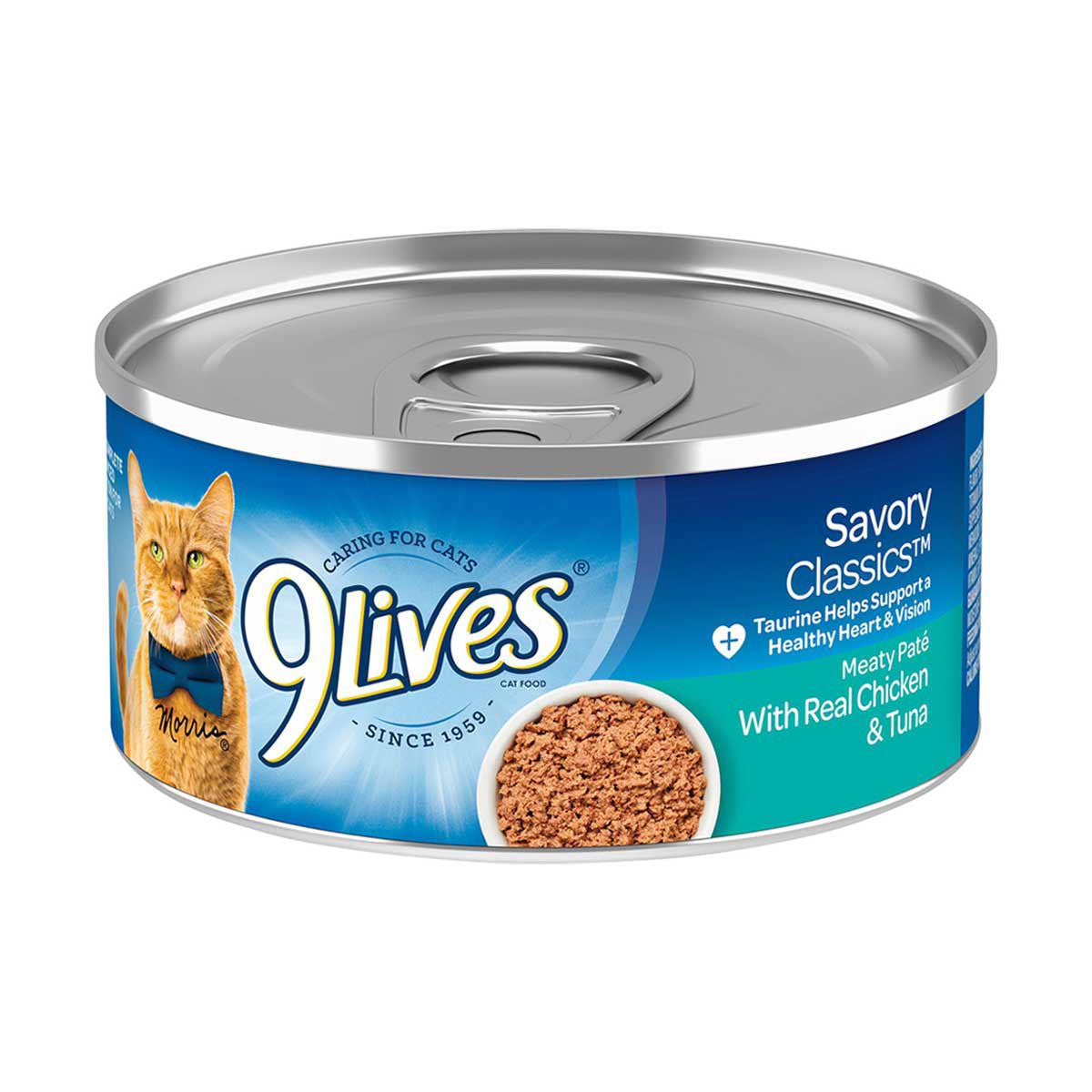 9Lives Meaty Paté With Real Chicken & Tuna Wet Cat Food, 5.5 oz