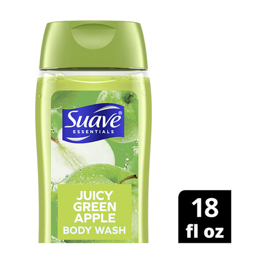 Suave Essentials Body Wash, Juicy Green Apple, 18 fl oz