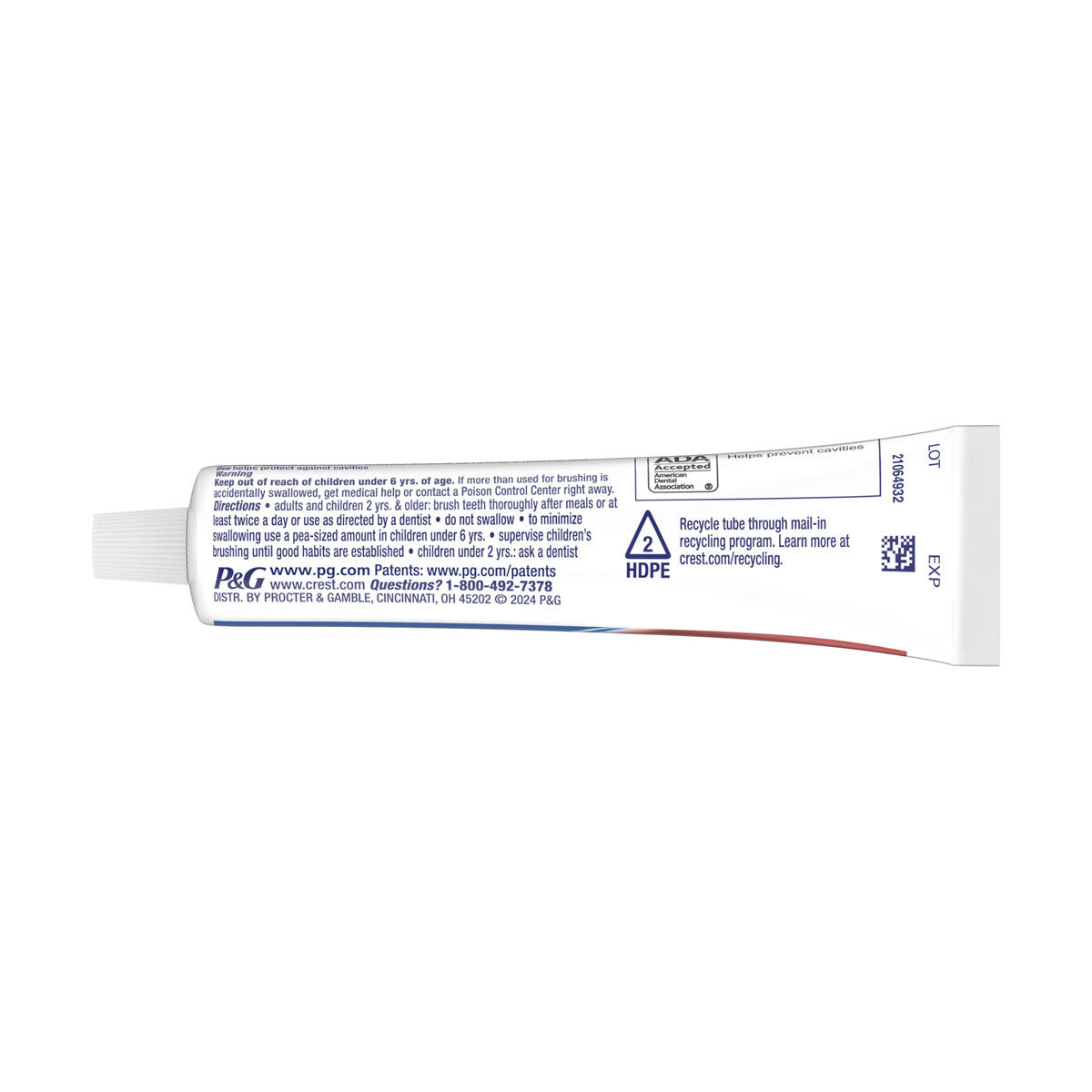 Crest Plus Cavity Protection Toothpaste, Regular Paste, 2.4 oz