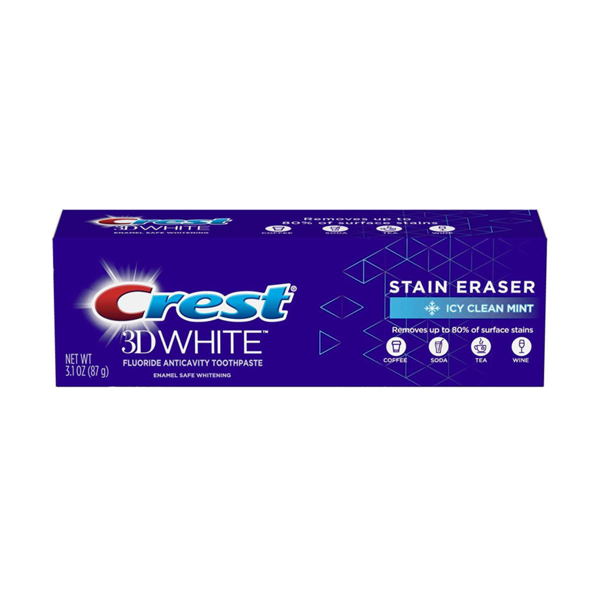 Crest 3D White Stain Eraser Toothpaste - Icy Clean Mint, 3.1 oz