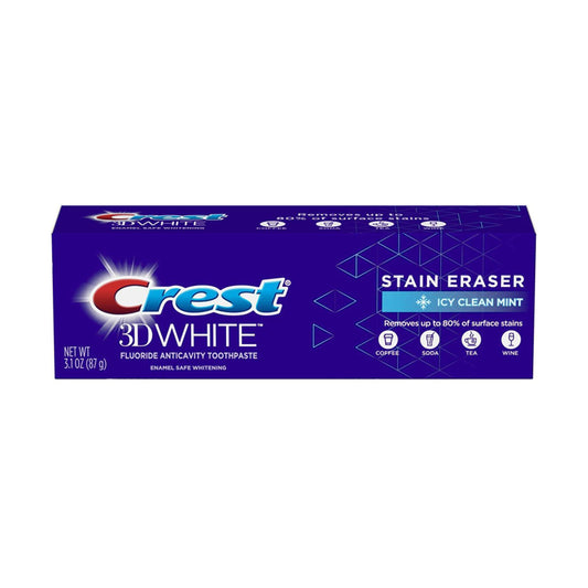 Crest 3D White Stain Eraser Toothpaste - Icy Clean Mint, 3.1 oz